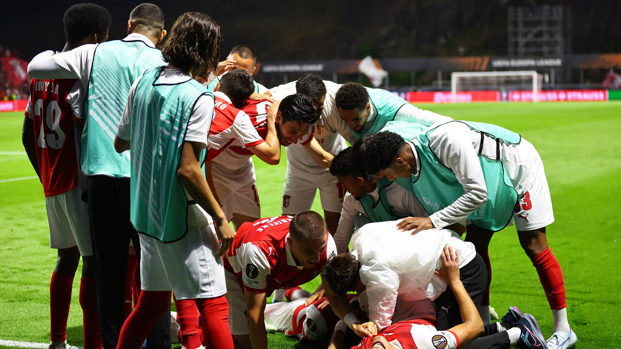Sp. Braga festeja vitória frente ao Frinurgo na Liga Europa