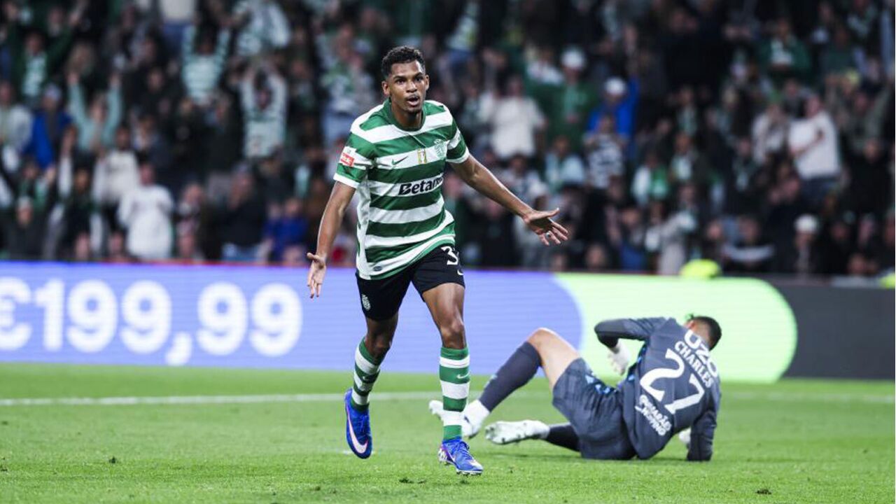 Luís Guilherme a comemar golo frente ao V. Guimarães