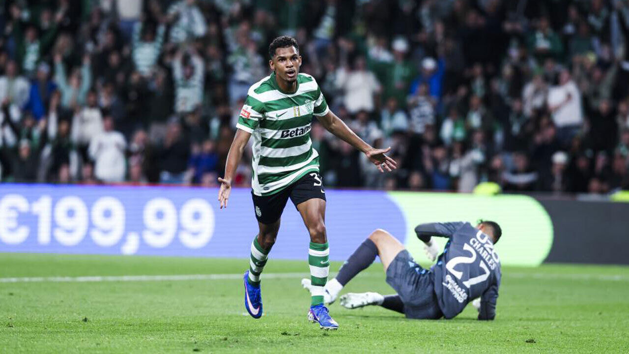 Luís Guilherme a comemar golo frente ao V. Guimarães