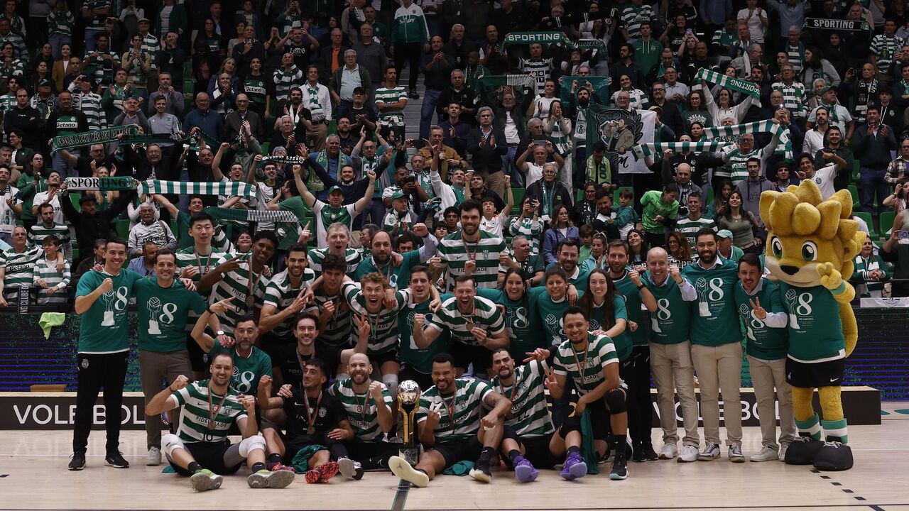 Sporting sagra-se bicampeão em voleibol após vencer o Benfica por 3-0