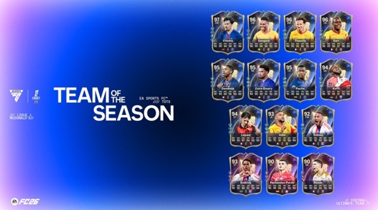 EA Sports FC destaca Equipa do Ano da Ligue 1, com Vitinha no topo.
