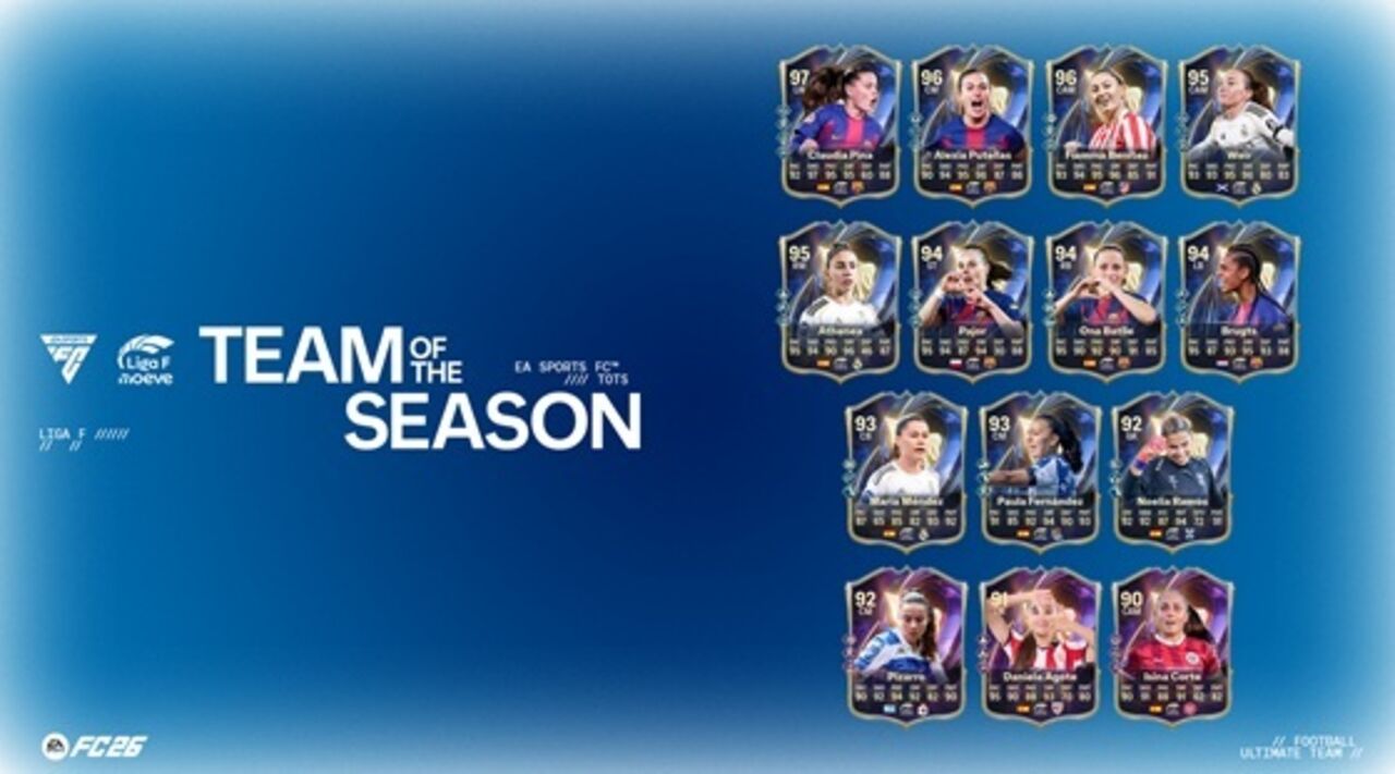 EA Sports FC destaca equipa do ano da Liga F com jogadoras de excelência