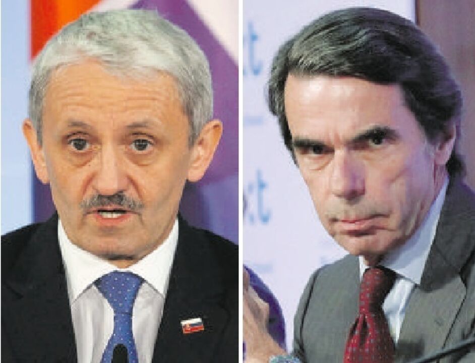 Dzurinda e Aznar na conferência do NOW