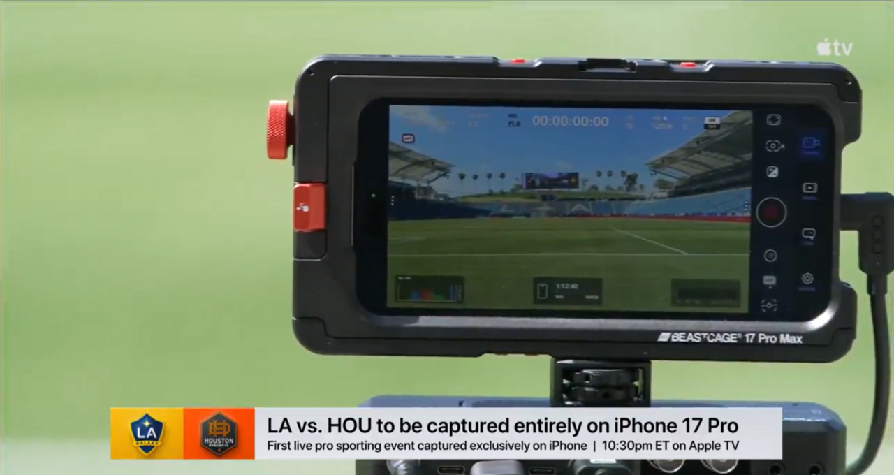LA Galaxy-Houston Dynamo foi transmitido apenas com recurso a iPhones