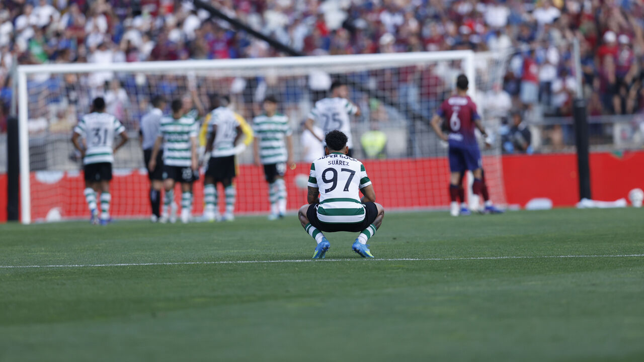 Luis Suárez reage durante a final da Taça de Portugal entre Sporting e Torreense