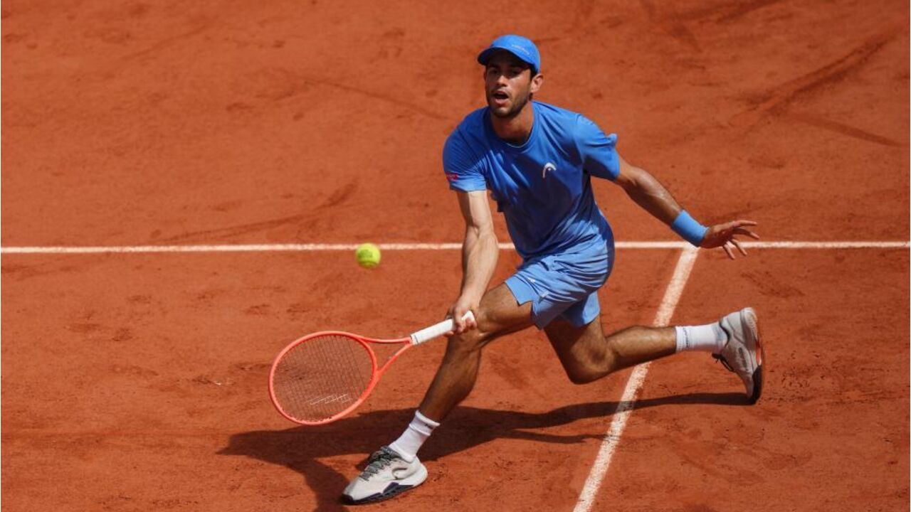 Nuno Borges em ação frente a Rublev