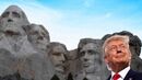 Trump surge ao lado do Monte Rushmore num cenário nas redes sociais