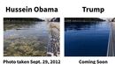Comparativo da limpeza de lago sob Obama e Trump