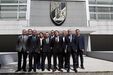 Belmiro Pinto dos Santos acompanhado da sua equipa