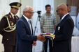Presidente da República de Cabo Verde, José Maria Neves, com  da Federação Cabo-verdiana de Futebol, Mário Semedo