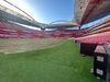 Relvado do Estádio da Luz depois dos concertos de Bad Bunny