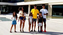 Cristiano Ronaldo com Georgina Rodríguez e os filhos em Lisboa
