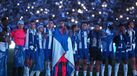 Jogadores do FC Porto na homenagem a Jorge Costa