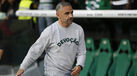 Rui Borges reage junto ao banco de suplentes do Sporting