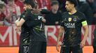 Jogadores do PSG no jogo contra o Bayern Munique, nas meias-finais