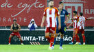 Jogadores do AVS festejam frente ao FC Porto