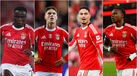 Bruma (à esquerda), Sudakov e Ivanovic (ao centro da esquerda para a direita) e Lopes Cabral (à direita)