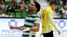 Natan Suárez festeja no dérbi entre Sporting e Benfica