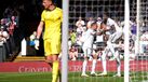 Celebração do Fulham após marcar contra o Newcastle em Craven Cottage
