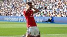 Bruno Fernandes celebra golo pelo Manchester United contra o Brighton