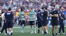Hjulmand no relvado do Jamor após derrota do Sporting frente ao Torreense