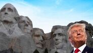 Trump surge ao lado do Monte Rushmore num cenário nas redes sociais