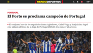 'Mundo Deportivo' - «O FC Porto sagra-se campeão de Portugal»