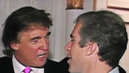 Atual presidente dos EUA à conversa com Epstein durante uma festa