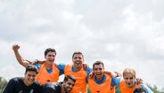 Animação durante o treino do FC Porto
