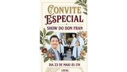 Don Fran atua na Quinta Alegre, Charneca, dia 23 de maio
