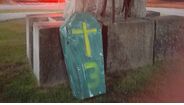 Funeral simbólico de adeptos do Freamunde ao Paços de Ferreira