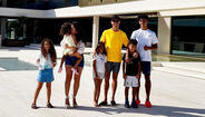 Cristiano Ronaldo com Georgina Rodríguez e os filhos em Lisboa