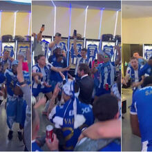 <![CDATA[ Villas-Boas protagonista na festa no balneário: presidente do FC Porto dançou, saltou e cantou ]]>