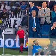 <![CDATA[ Discussão com adepto e cartazes retirados pela segurança: Florentino Pérez vive noite tensa no Bernabéu ]]>