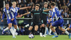 Jandro em ação no jogo com o FC Porto