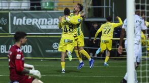 Jogadores do Tondela celebram