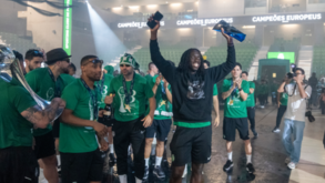Celebração do Sporting CP após vencer o título de campeão europeu