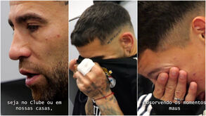 Otamendi em lágrimas no discurso de adeus no balneário: «Vinha de um clube rival, mas não me arrependo desde o primeiro dia»
