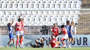Momento do golo de Caroline Moller