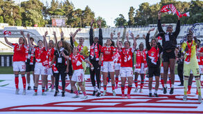 Festejos do Benfica após conquistar a Taça de Portugal feminina