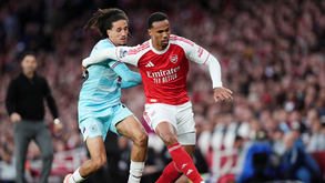 Gabriel Magalhães durante o Arsenal-Burnley