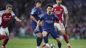 Vitinha num Arsenal-PSG da época passada