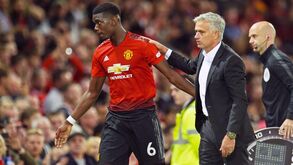 Pogba com Mourinho nos tempos do Man. United