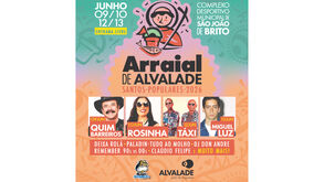 Arraial de Alvalade com Quim Barreiros, Rosinha, Táxi e Miguel Luz, de 9 a 13 de junho