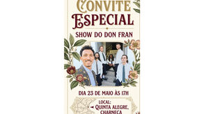 Don Fran atua na Quinta Alegre, Charneca, dia 23 de maio
