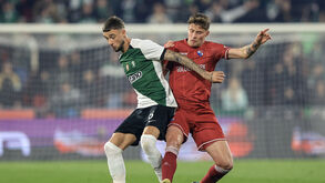 Jorge Aguirre em jogo pelo Gil Vicente frente ao Sporting, em fevereiro de 2025