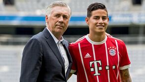 James Rodríguez com Ancelotti