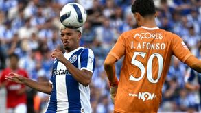 João Afonso em ação frente ao FC Porto