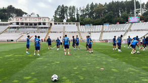 As imagens do último treino do Torreense antes da final da Taça com o Sporting