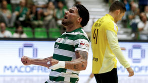 Natan Suárez festeja no dérbi entre Sporting e Benfica